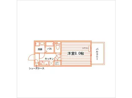 シュトラール千代田(1K/2階)の間取り写真