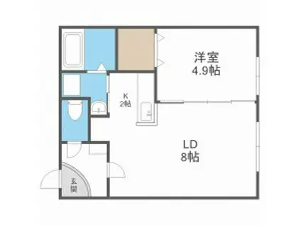 KOTO-琴-(1LDK/4階)の間取り写真