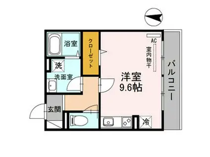 ボアソルチ(ワンルーム/2階)の間取り写真