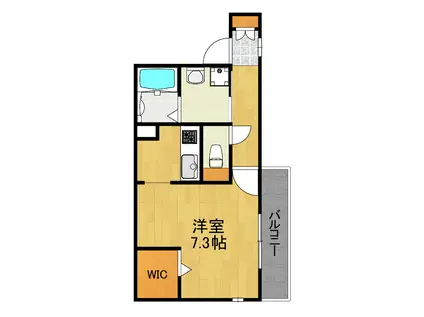 BLEU ET BLANC(1K/3階)の間取り写真