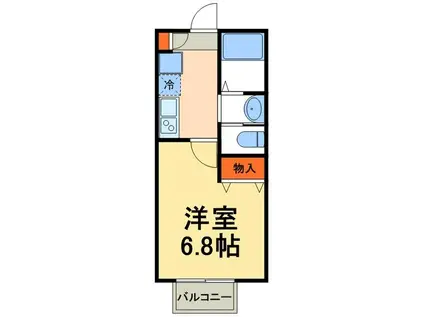 ブルーミン柏の葉(1K/2階)の間取り写真