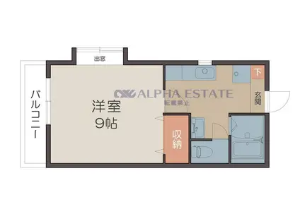 レジェンドミレイ(1K/2階)の間取り写真