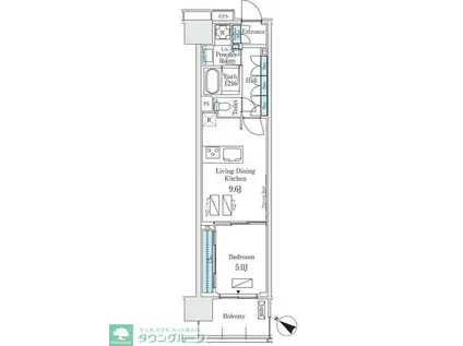 ロイヤルパークス有明(1LDK/12階)の間取り写真