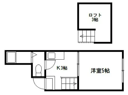 アスターナ京の袋小路長屋(1K/1階)の間取り写真