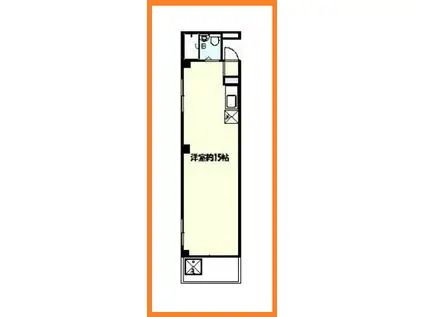 コーポヒーロ(ワンルーム/1階)の間取り写真