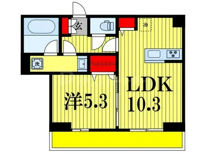 グレイスフルコート雅(1LDK/1階)の間取り写真