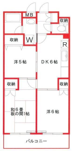 サンクレスト中村橋(3DK/1階)の間取り写真