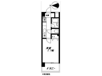 神明館ニュー酒川(1K/2階)の間取り写真