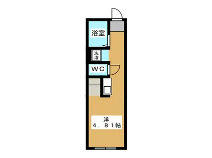 ジャバ・スパ(ワンルーム/2階)の間取り写真