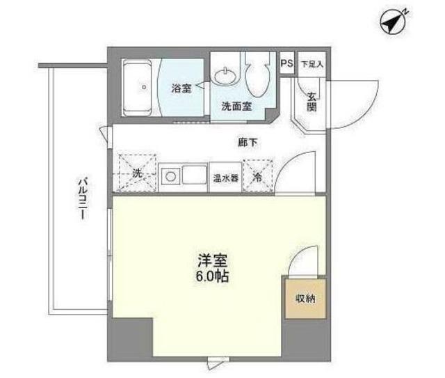 アクシーズグランデ浦和東仲町S(1K/9階)の間取り写真