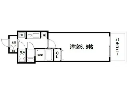 LC本町(1K/8階)の間取り写真