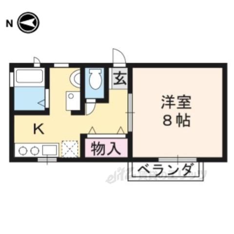 どんぐりハウス(1K/2階)の間取り写真