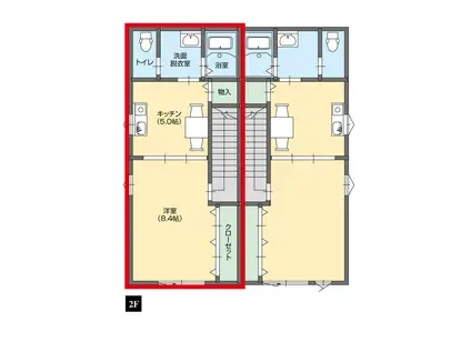 エムプールTAWARA(1K/2階)の間取り写真
