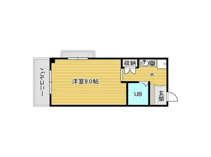 メゾンDOI(1K/3階)の間取り写真