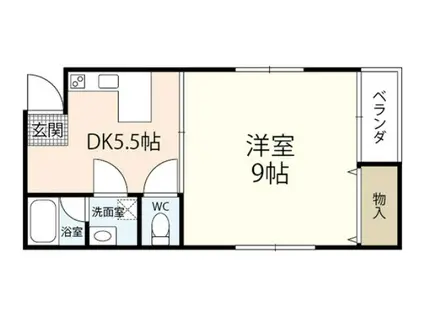 MIYUKI(1DK/3階)の間取り写真