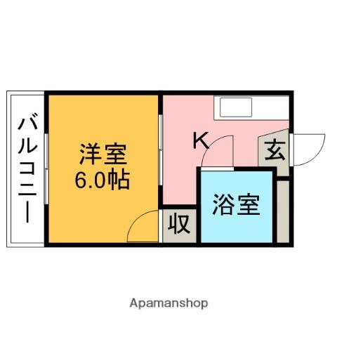 グレース21(1K/3階)の間取り写真