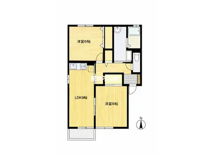 ユメックス FOR YOU(2LDK/2階)の間取り写真