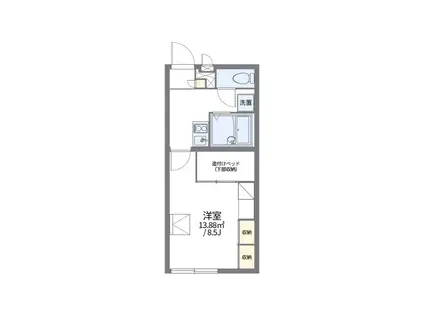 レオパレス上田乃郷(1K/2階)の間取り写真