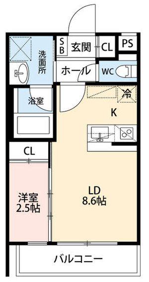 ESTRUTHKYOTOII(1LDK/5階)の間取り写真