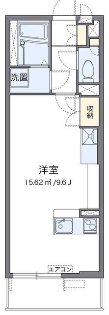 レオネクストトレフール(ワンルーム/1階)の間取り写真