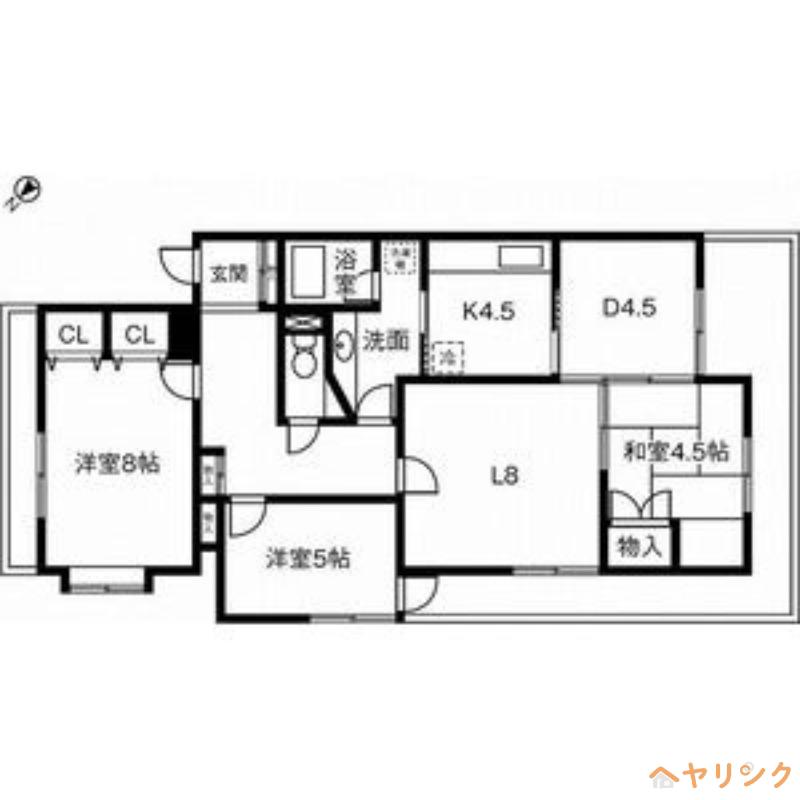 三旺マンション第二社台(3LDK/2階)の間取り写真