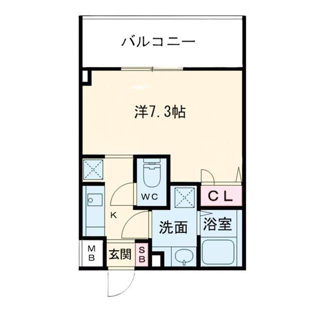 S-RESIDENCE阿波座BOUNCY(1K/14階)の間取り写真