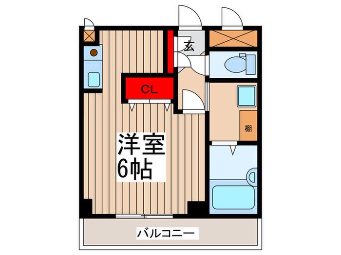 市川プラザ(ワンルーム/4階)の間取り写真