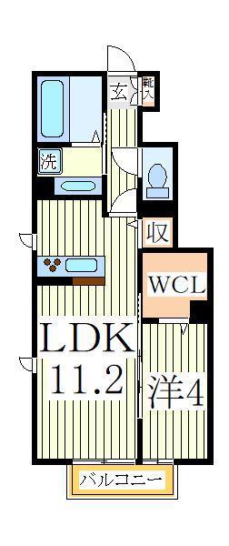 サニークレスト(1LDK/1階)の間取り写真