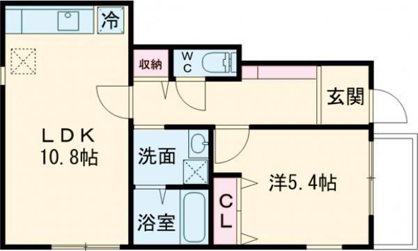 ネットハイツI(1LDK/1階)の間取り写真