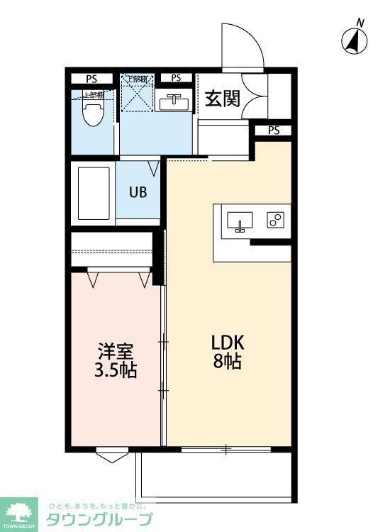 ROBOT HOME 習志野II(1LDK/3階)の間取り写真