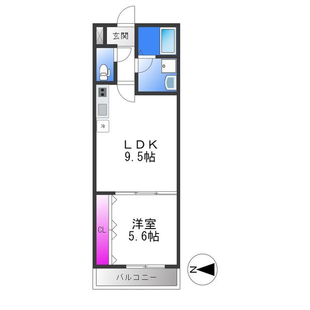 アート長瀬A(1LDK/2階)の間取り写真