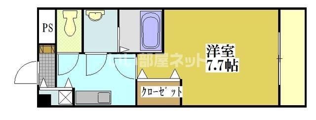 ラビットハウス西春日(1K/3階)の間取り写真