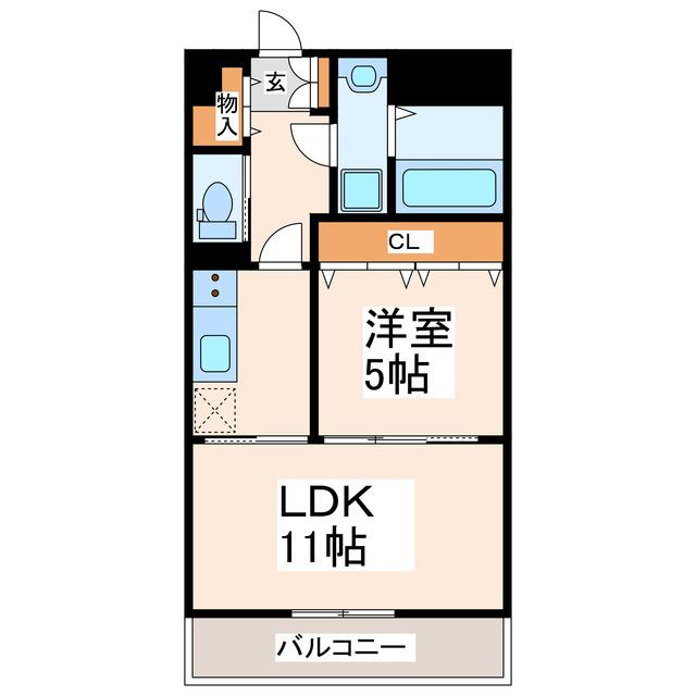 CHARITE VI(1LDK/5階)の間取り写真