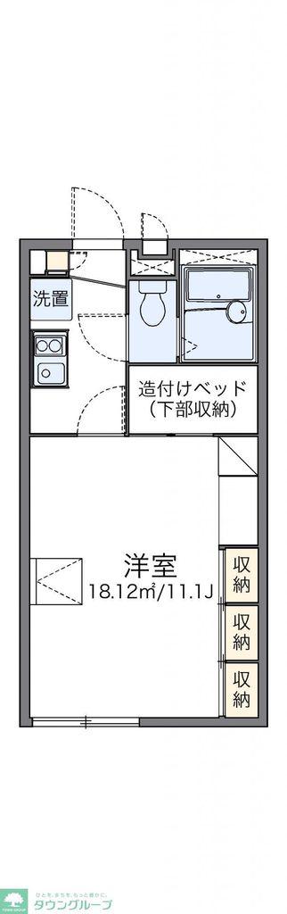 レオパレスマロンハイツ II(1K/1階)の間取り写真