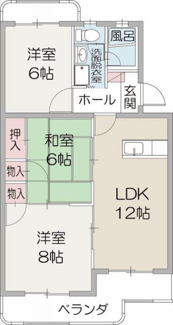 エスポワール(3LDK/2階)の間取り写真