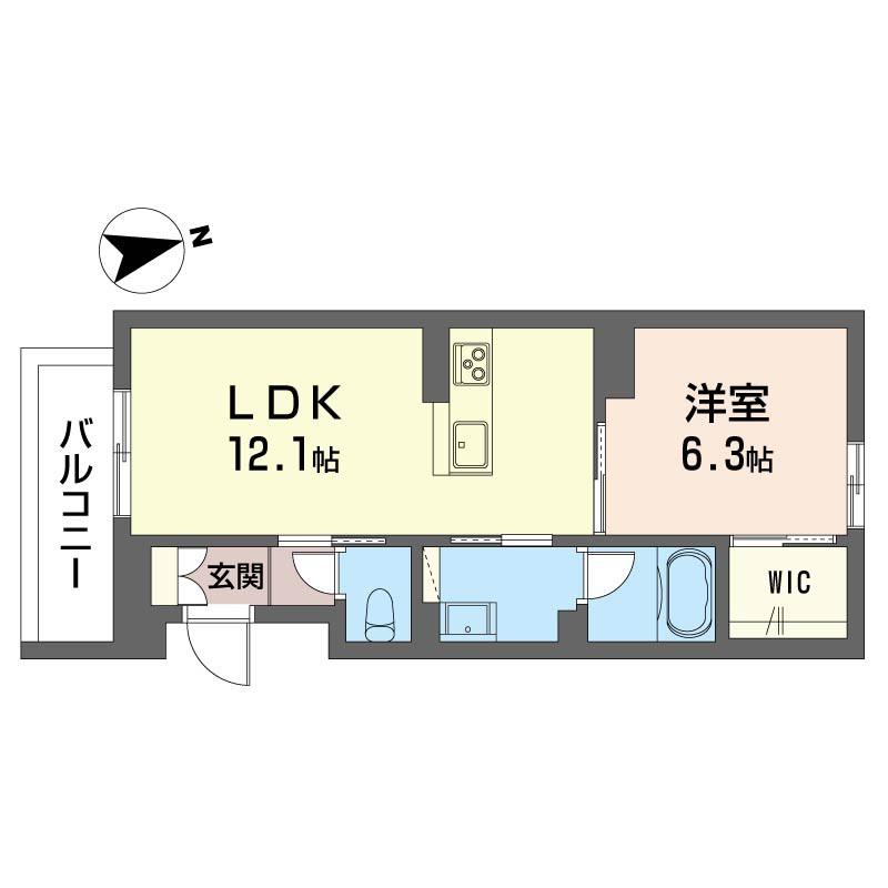 カ・ピリナ柏(1LDK/2階)の間取り写真