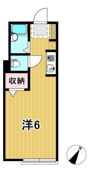 戸崎スチューデンツハウスC(1K/2階)の間取り写真