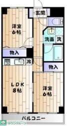 広岡ビル(2LDK/4階)の間取り写真