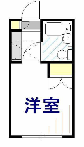 スカイピア相模原A(ワンルーム/2階)の間取り写真