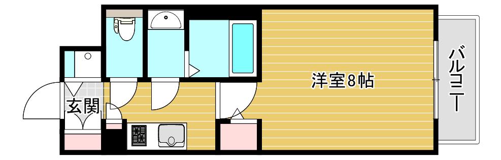 エスライズ北堀江(1K/14階)の間取り写真
