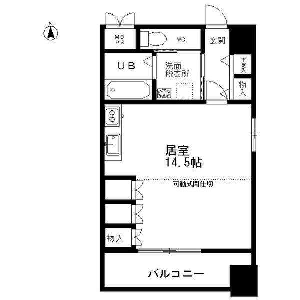ゴールドヒルズ渡辺(1LDK/10階)の間取り写真