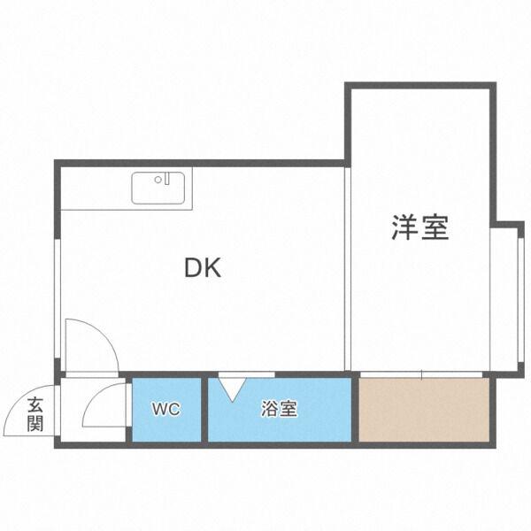 マンション三宅麻生(1DK/3階)の間取り写真