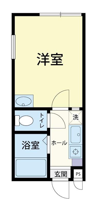 ブラウアーベルク(1K/1階)の間取り写真