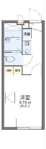 レオパレスTAMAKI(1K/1階)の間取り写真