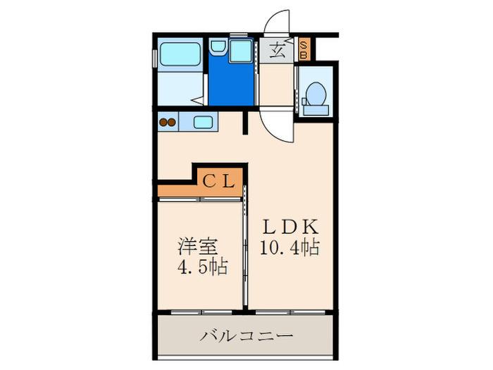 プラチナスタイル(1LDK/4階)の間取り写真