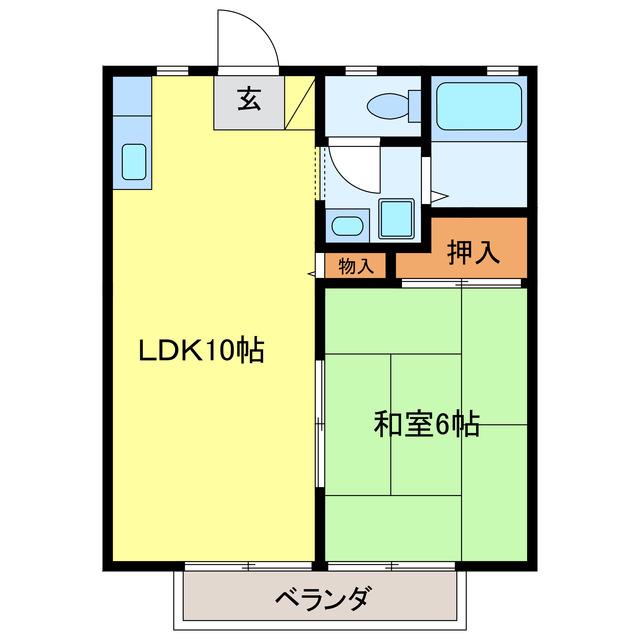 PANAHEIGHTS MORI(1LDK/2階)の間取り写真