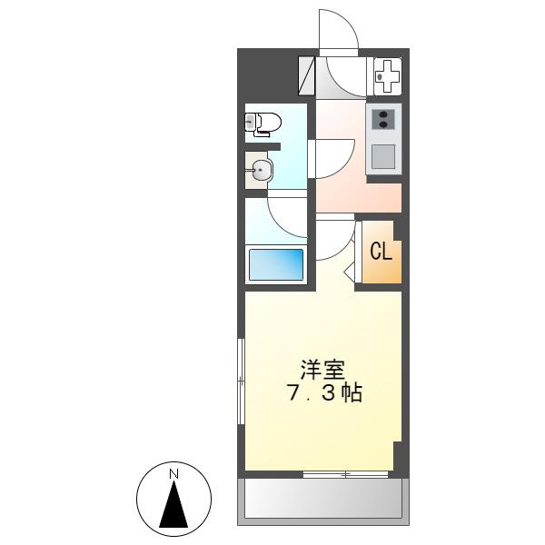 ライブコート泉(1K/15階)の間取り写真