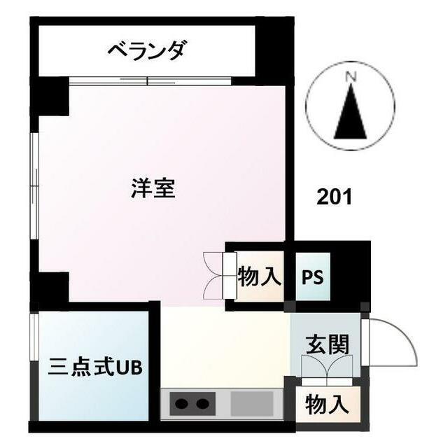 ADICビル201(ワンルーム/2階)の間取り写真