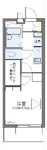 レオパレスMIYAII(1K/2階)の間取り写真