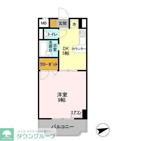 Y・Rレジデンス(1DK/4階)の間取り写真